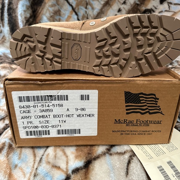 New. McRae Hot Weather Leather Boots. 11 W. Vibram Soles. Manufactured in USA. - Picture 3 of 16
